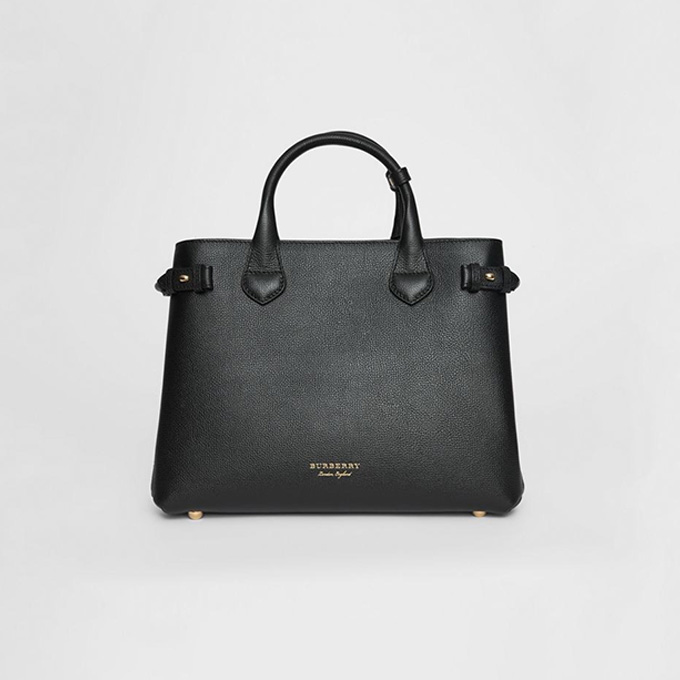 burberry grained leather the banner tote bag